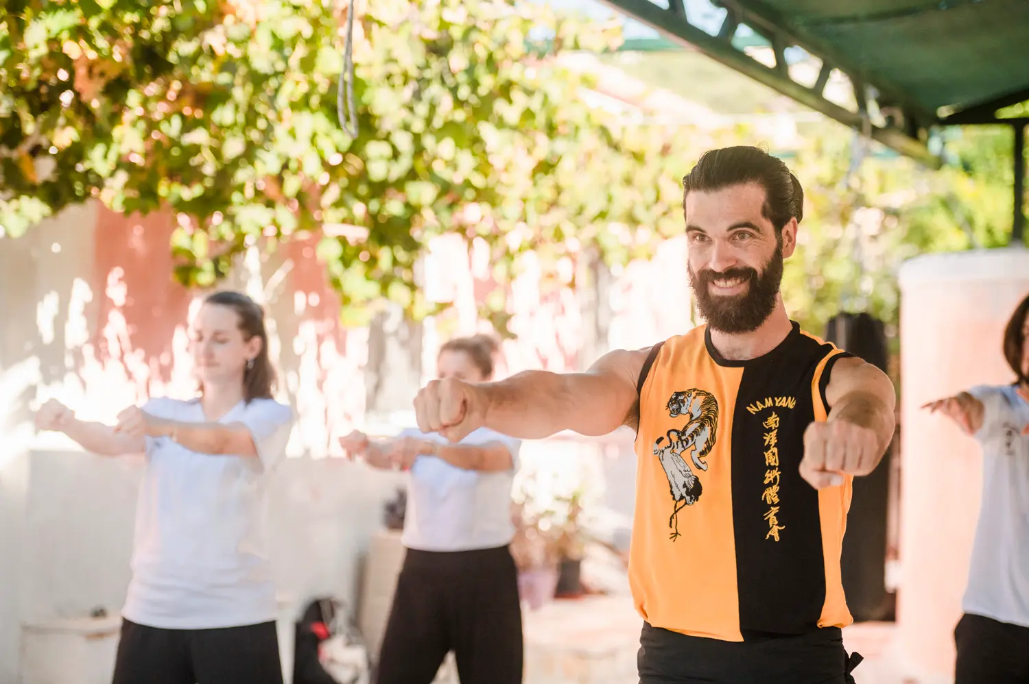 Students training in traditional Shaolin Kung Fu